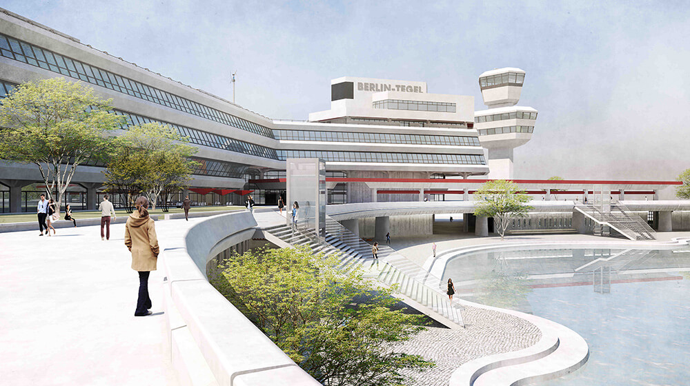 The premises of the former Berlin Tegel airport, now Urban Tech Republic.